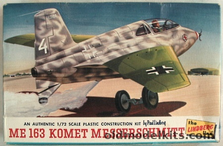 Lindberg 1/72 Messerschmitt Me-163 Comet Rocket Fighter, 434-29 plastic model kit